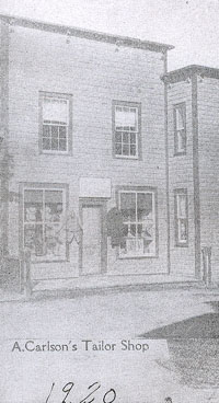 Carlson's Tailor Shop. 1920